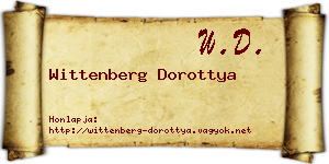 Wittenberg Dorottya névjegykártya