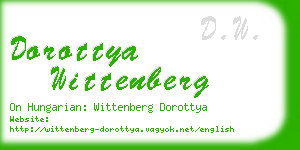 dorottya wittenberg business card